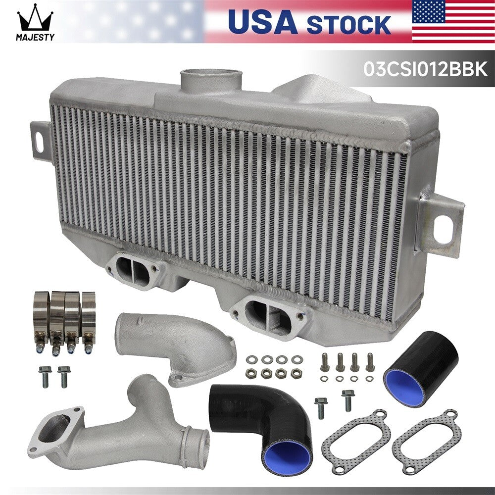 Top Mount Intercooler Kit Y Pipe for Subaru 02-07 WRX STI EJ20 EJ25 2.5L Silver