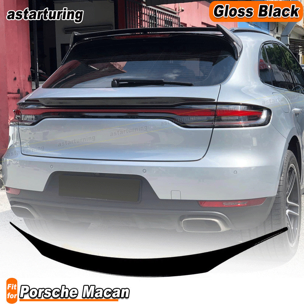 Fit for Porsche Macan 2018-2023 Gloss Black Rear Middle Trunk Spoiler Wing Lip