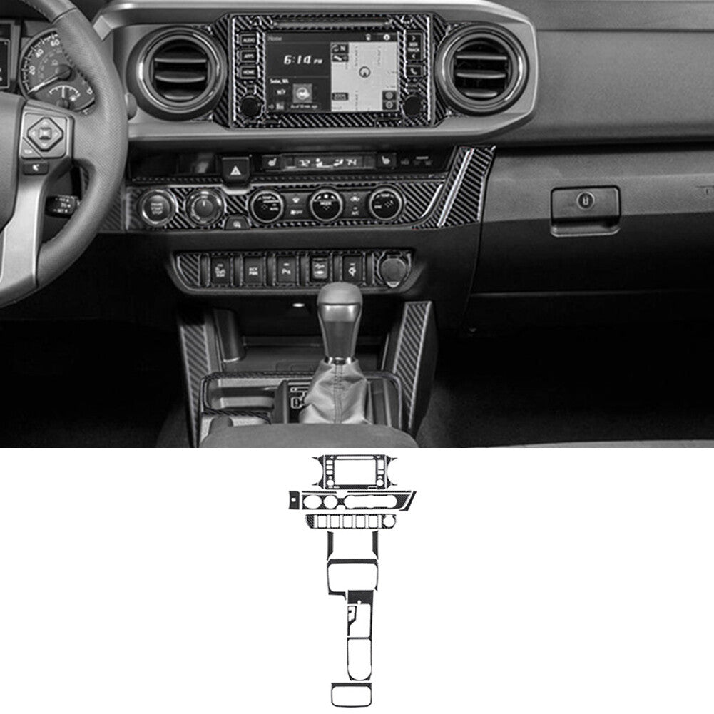 71Pcs Carbon Fiber Full Set Interior Kit Cover Trim for Toyota Tacoma 2016-2022