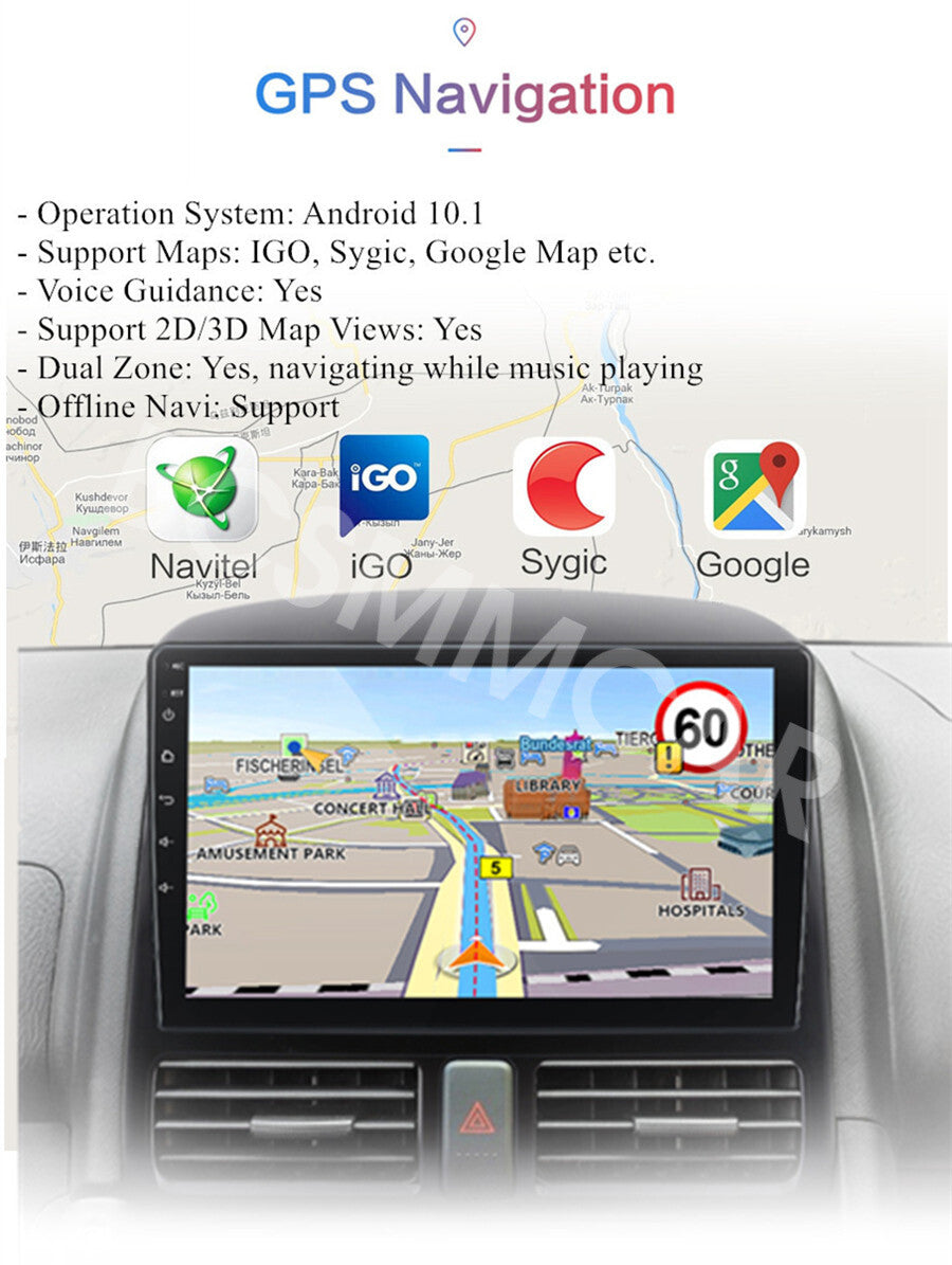 Car Multimedia Player Android 9 Stereo Radio Fit For 2002-2006 for Honda CR-V CRV