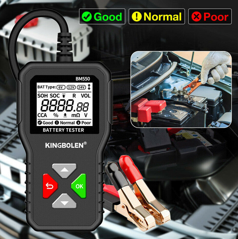 12V/24V Automotive Battery Tester Diagnostic Tool Scanner Analyzer 2000CCA for Toyota