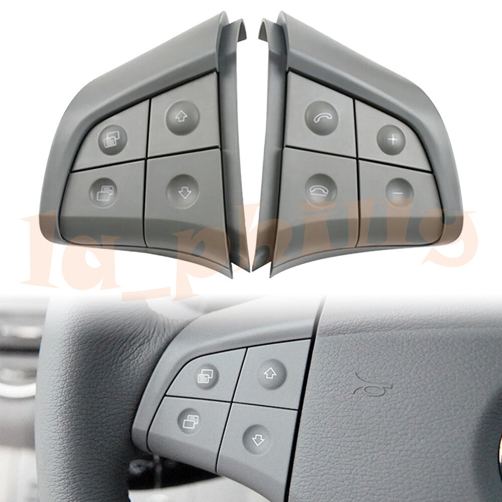 1 Pair Fit for Mercedes-Benz W164 W251 W245 Steering Wheel Switch 4 Button Gray