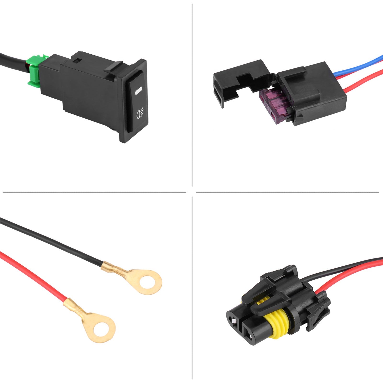 Complete 12V LED Switch Wiring Relay for Off-Road Automobiles
