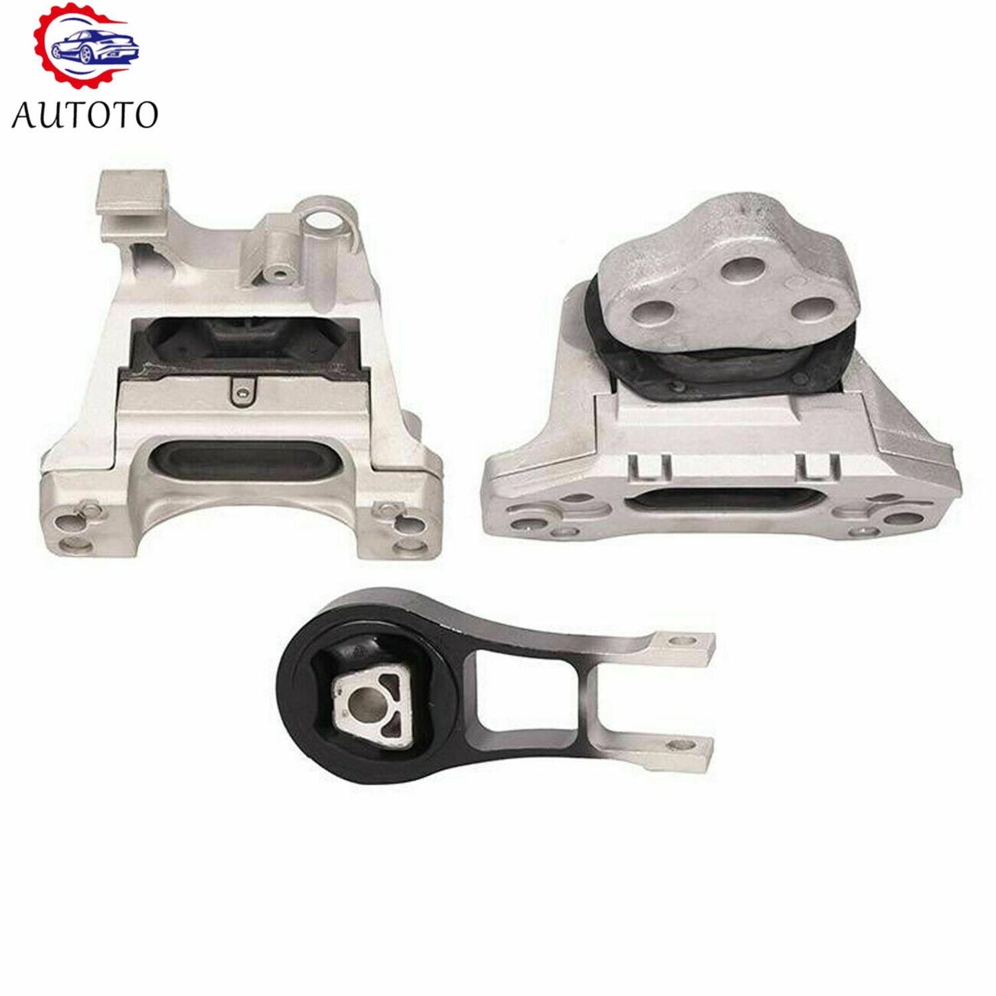 3PCS Complete Engine Motor  Transmission Mount Set Fits for Jeep Cherokee 14-19