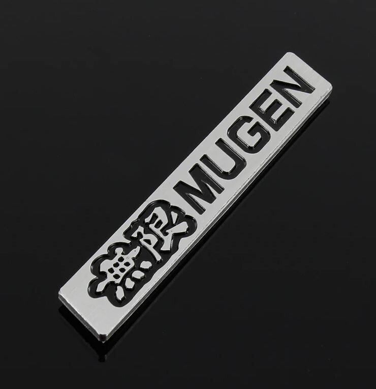 Mugen car rear sticker boot trunk badge for Mazda for Infiniti silver 15 cm