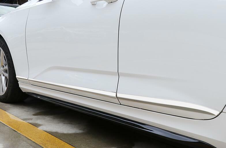 for Cadillac CT4 2020-2023 Chrome Steel Door Body Guard Molding Sill Strip trim