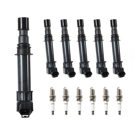 6pcs Ignition Coils + Spark Plugs For 2004-2008 for Dodge Dakota 3.7L V6 UF270