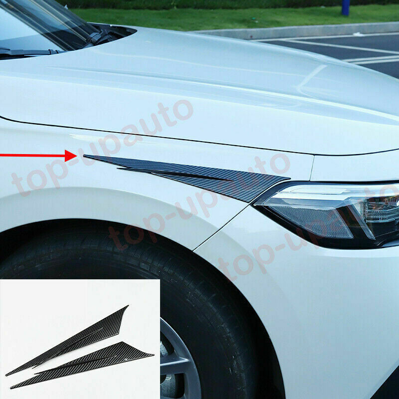 for Honda for Civic 2022 2023 Carbon Fiber Texture Headlight Lamp Eyebrow Trim Cover