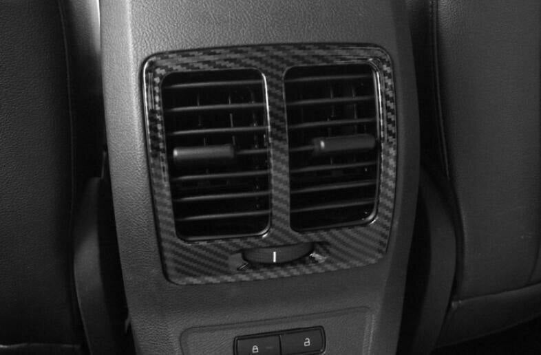 Carbon ABS Rear for Seat Air Vent Outlet Frame Trim for Ford Kuga Escape 2013-2019