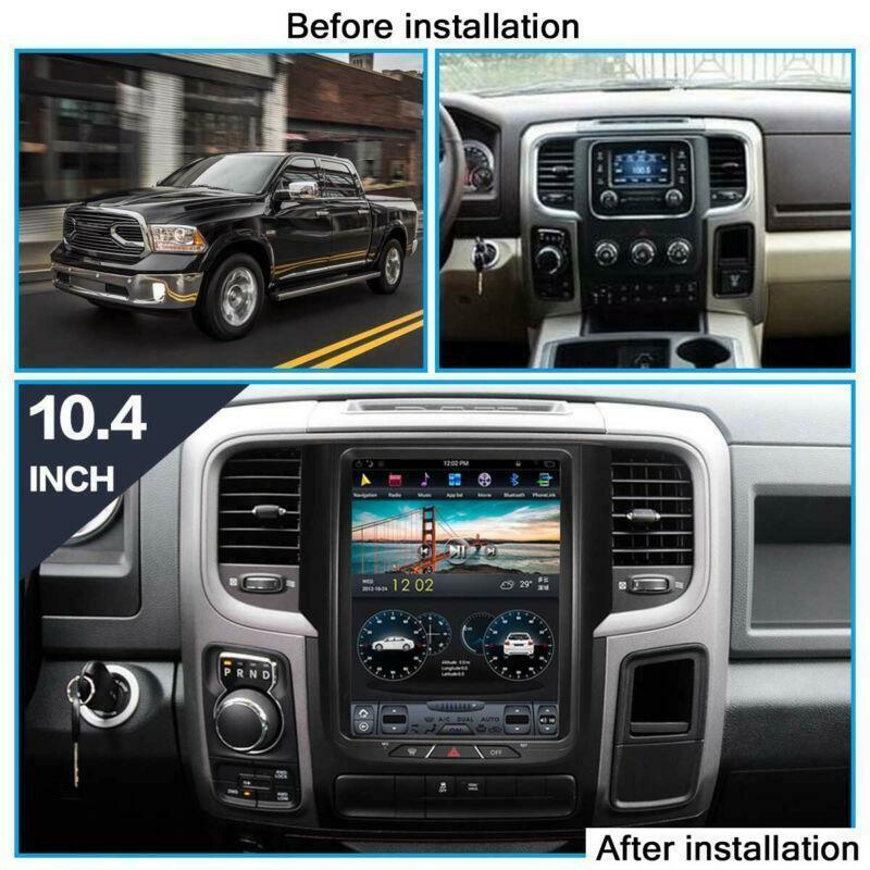 Android 9.0 Fit For 12-18 for Dodge for RAM 1500 Stereo Radio GPS NAVIGATION 10.4 WiFi