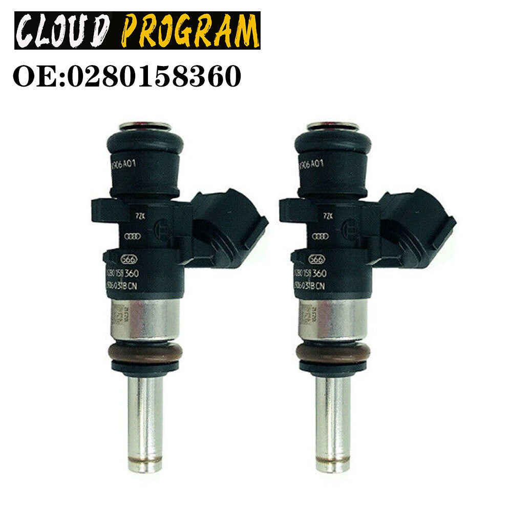 2-Piece/Kit new Fuel Injectors 0280158360 for Audi A3 Sportback for A4 A1 Tt 1.8 Tfsi