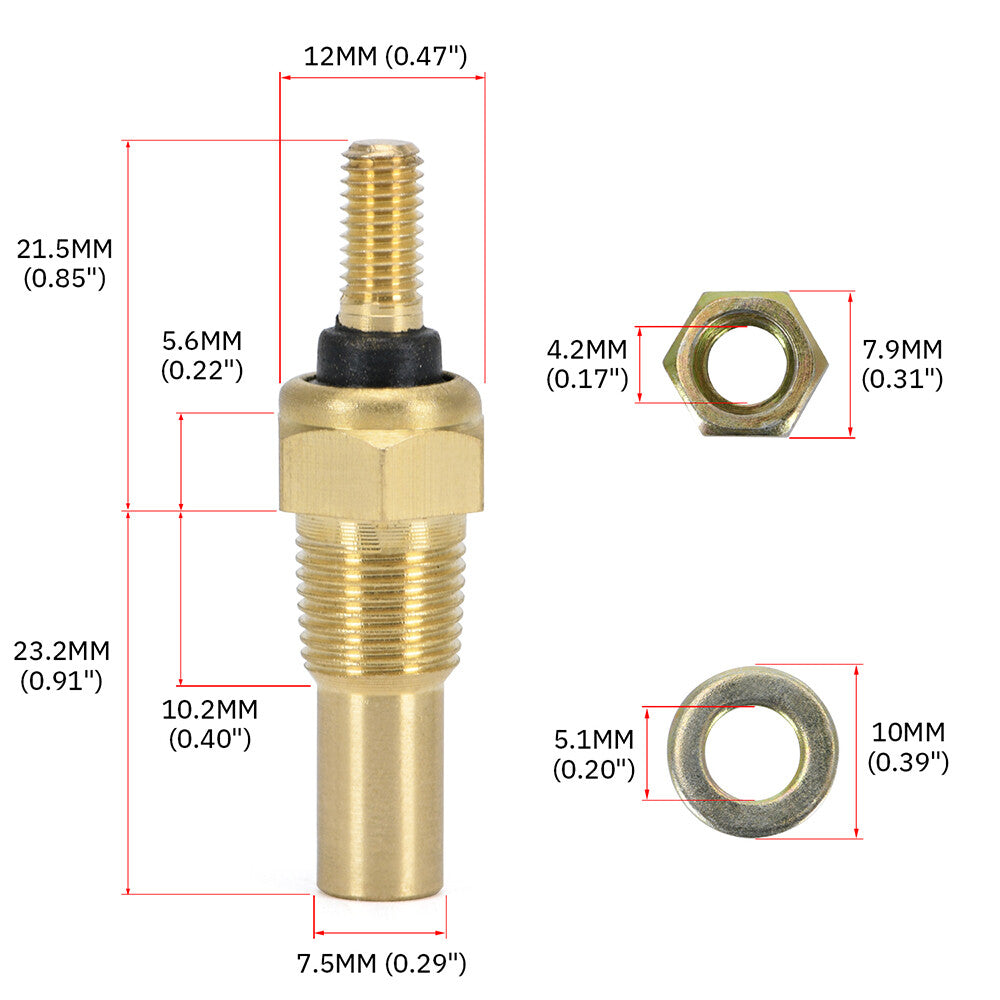 Oil Water Temperature Temp Gauge Sensor Unit Sender Electric Sender VDO 1/8 NPT