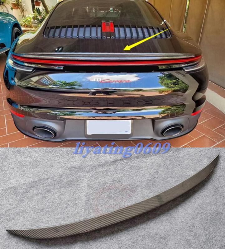 for Porsche 911 992 Turbo S 2019-23, carbon fiber car trunk boiler lip