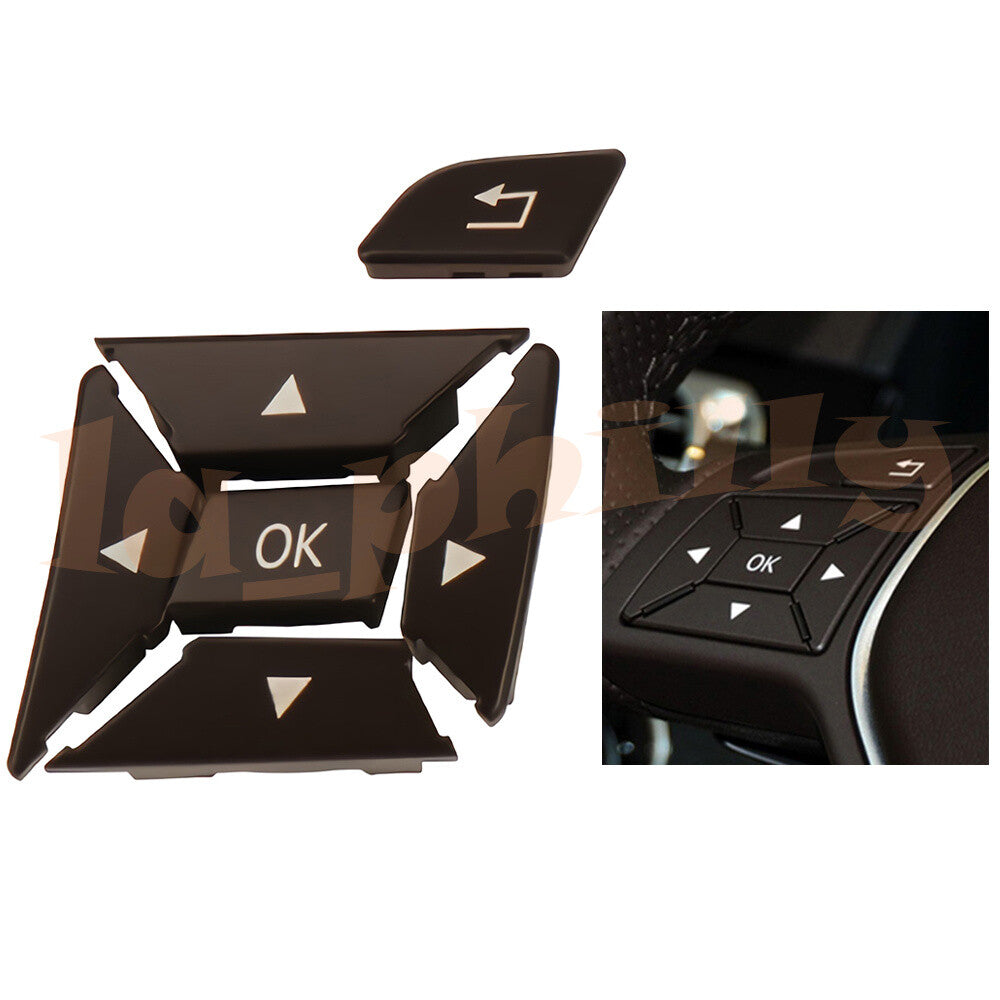 for Mercedes for Benz C Class W204 Left Steering Wheel Control Switch Cover Brown