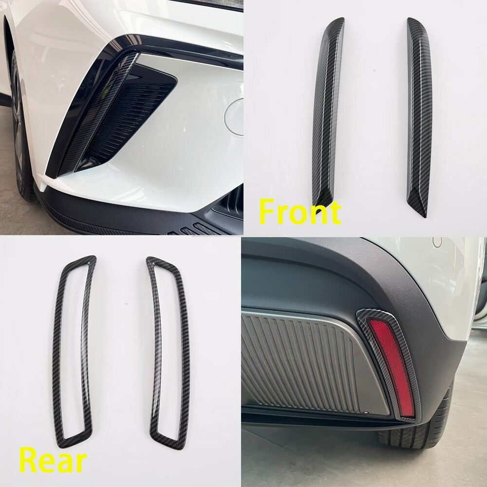 For 2023 for MG 4 Car Accessories Front Rear Bumper Fog Light Lamp Cover Scuff Guard