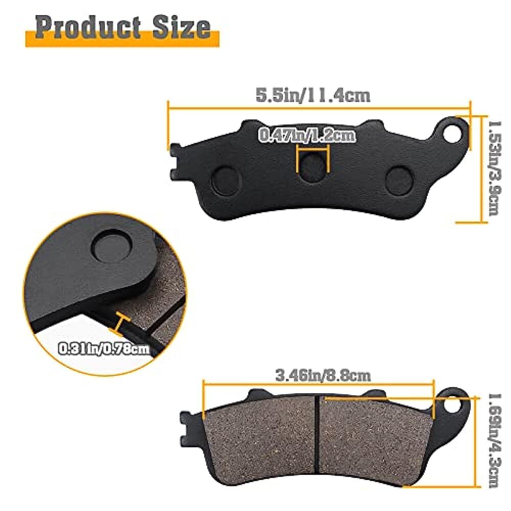 Front Rear Brake Pads FA261 for Honda VTX 1800 2002 2003 2004 2005 2006-2008