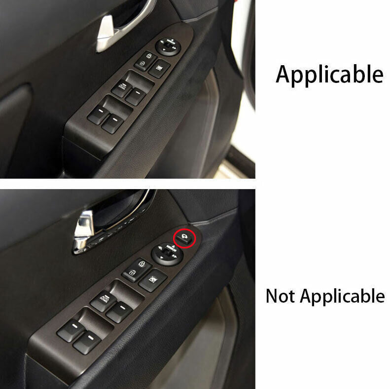 Glass Window Lifting Lock Panel Trim 4 for Kia Sportage R 2016-11 Silver Steel