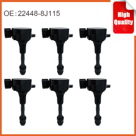 6PCS IGNITION COIL PACK 22448-8J115 3.5 V6 for NISSAN ELGRAND E51 MURANO Z50
