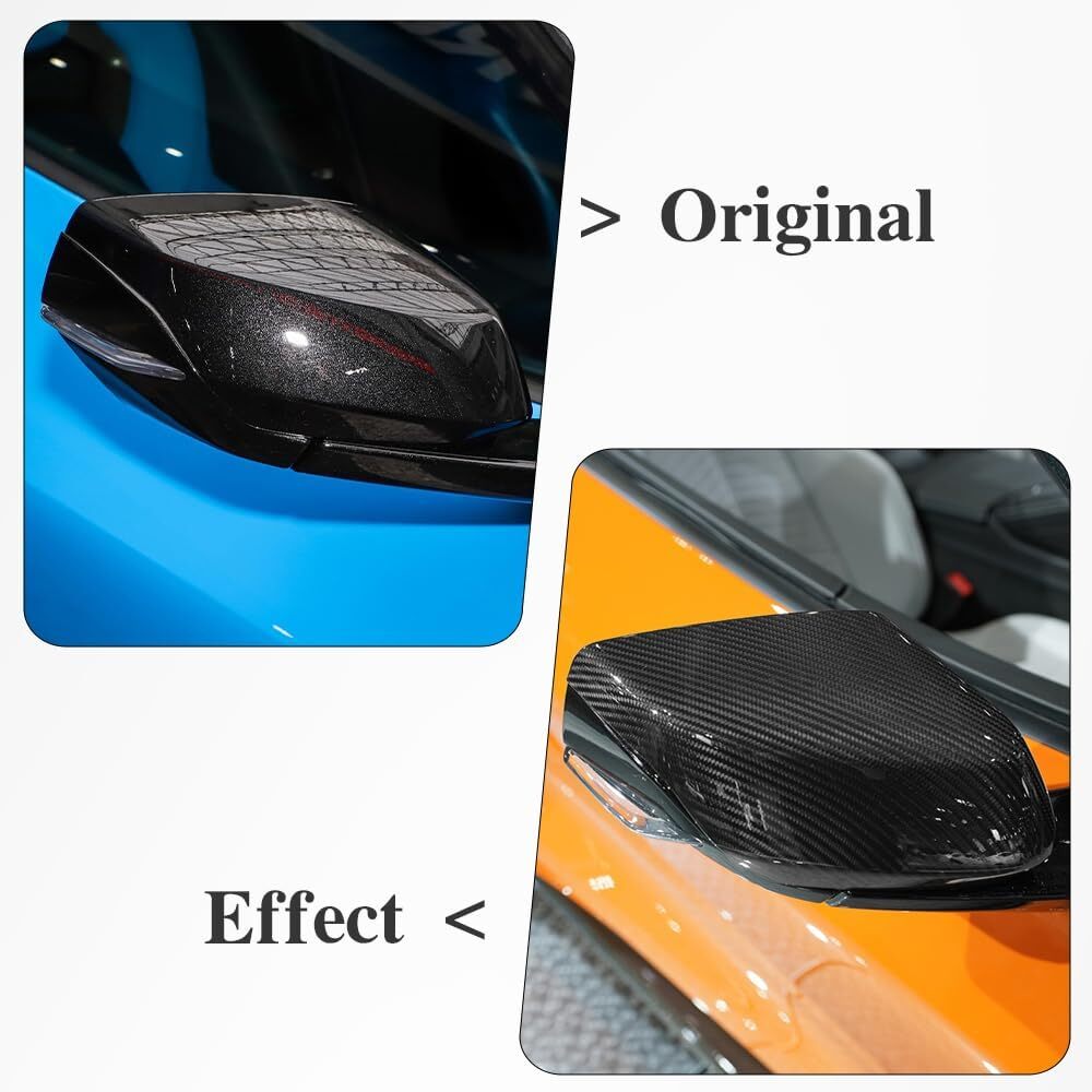 Genuine carbon fiber side mirror caps for C8 for Corvette Stingray Z06 Z51 2LT 3LT 20-24