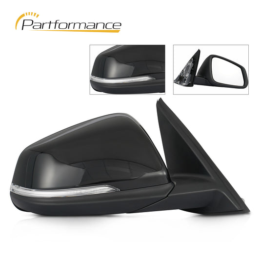 Rearview mirror with turn signal for BMW X1 2016 - 2021, right-hand passenger side.