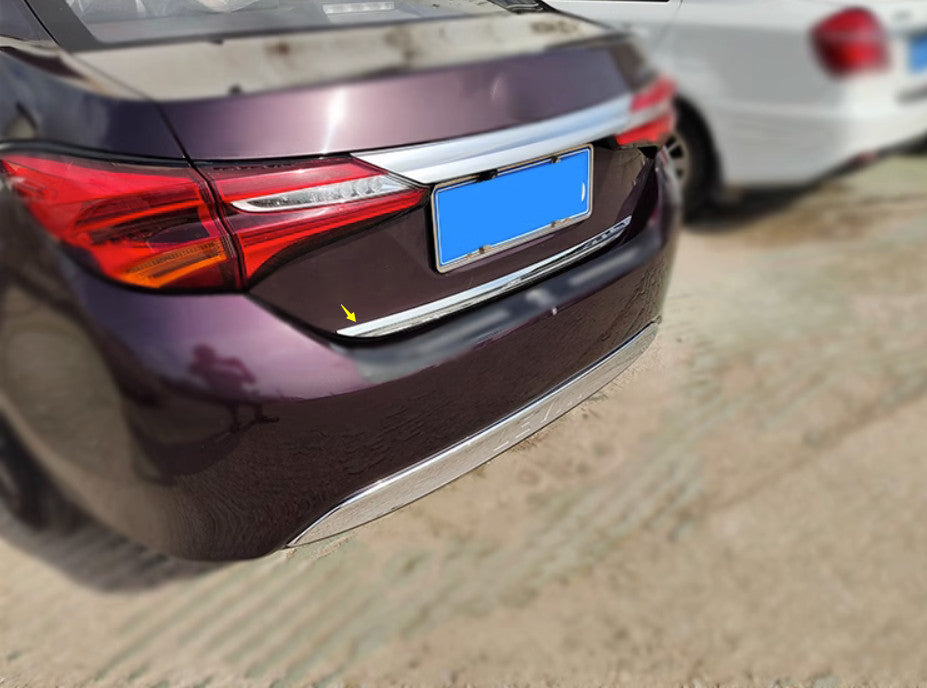 2015-18 for Toyota for Corolla Chrome Steel Rear Door Trunk Lid Tailgate Strip Trim