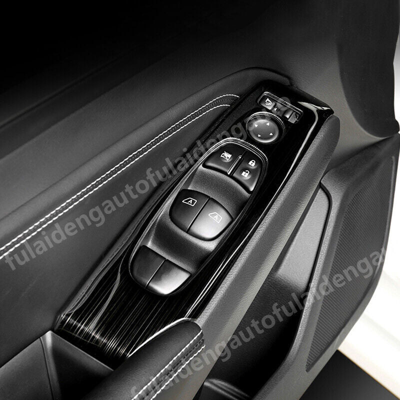 for Nissan Altima 2019-2022 Stainless Black Window Lift Switch Panel Cover Trim
