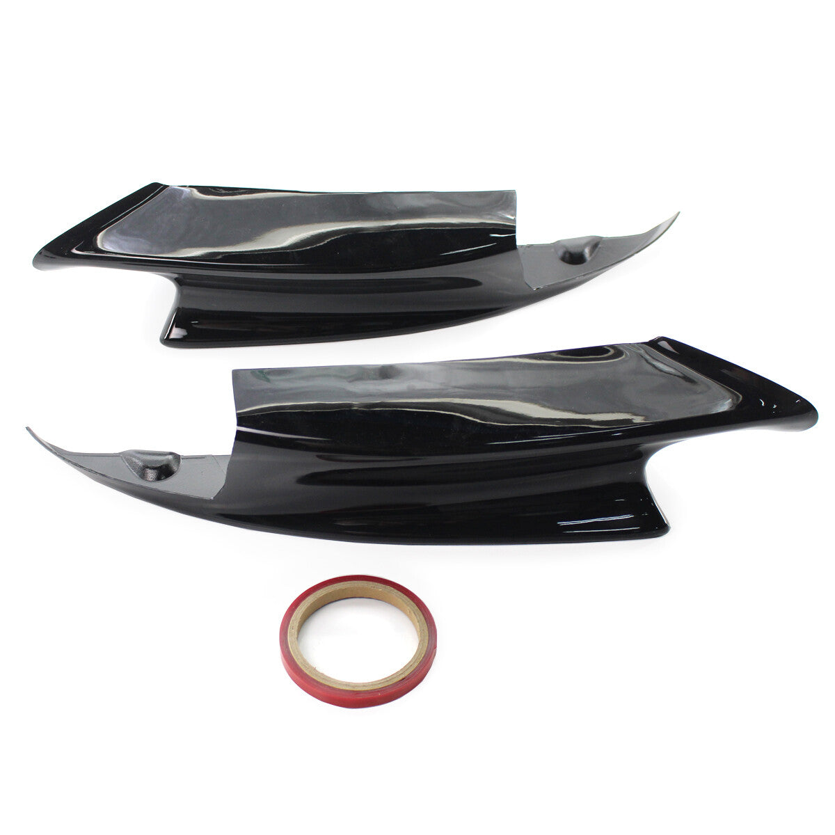 Front Bumper Lip Splitters Spoiler Glass, Black, for BMW E90, E92, E93, M3 (2007-2013).