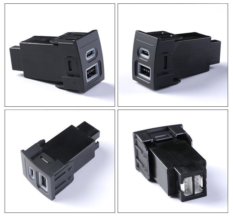 Car Sockets QC3.0 2 USB Charger Female DC12V-24V for VW Polo 2004-2009