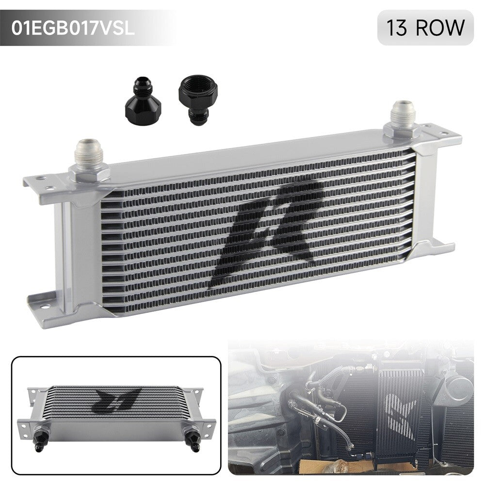 13 Row AN8 Stacked Plate Oil Cooler 6AN Adapter Universal Aluminium Radiator SL