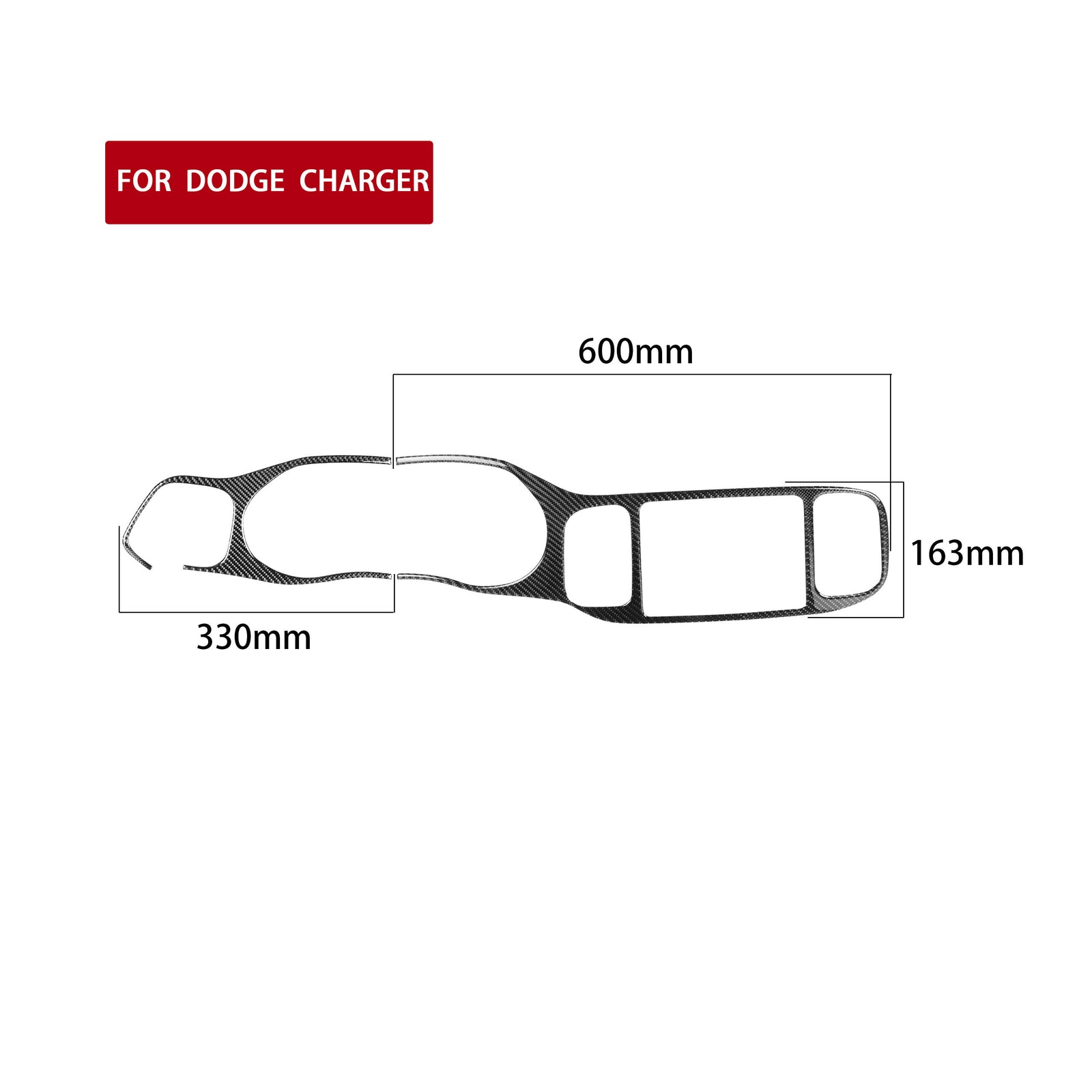 Carbon Fiber Interior Dashboard Panel Cover Trim for Dodge Charger 2011-2014
