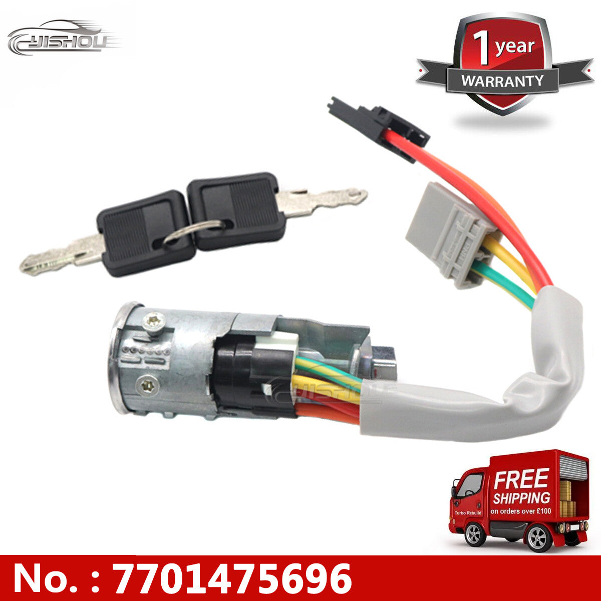 Ignition lock barrel contact switch suitable for VIVARO TRAFIC PRIMASTAR 7701475696. new.