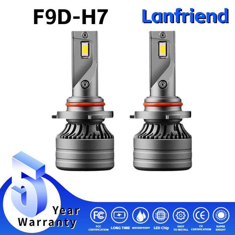 ?2x H7 LED Headlight Bulbs 6000K 16000LM 12 Chips High Power Super Bright Kit?