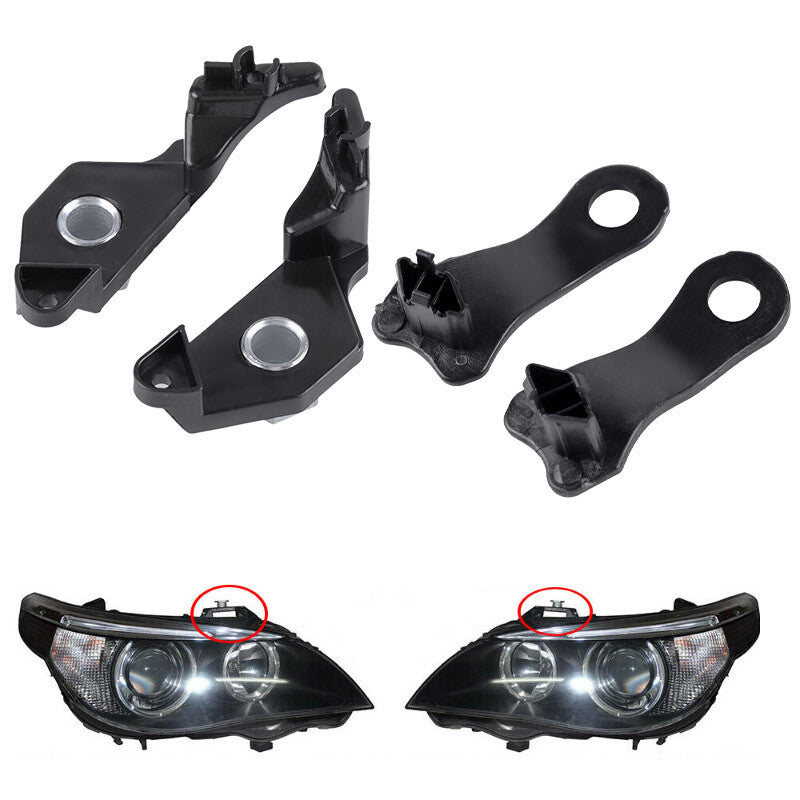 4Pcs Headlight Headlamp Repair Brackets Clips Set for BMW 5 Series E60 E61