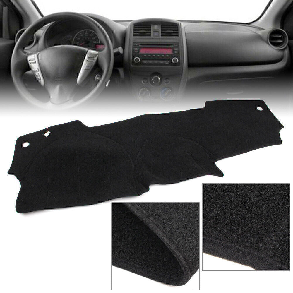 Black Polyester Dash Mat Dashboard Cover Dashmat for Nissan Versa 2012-18 13