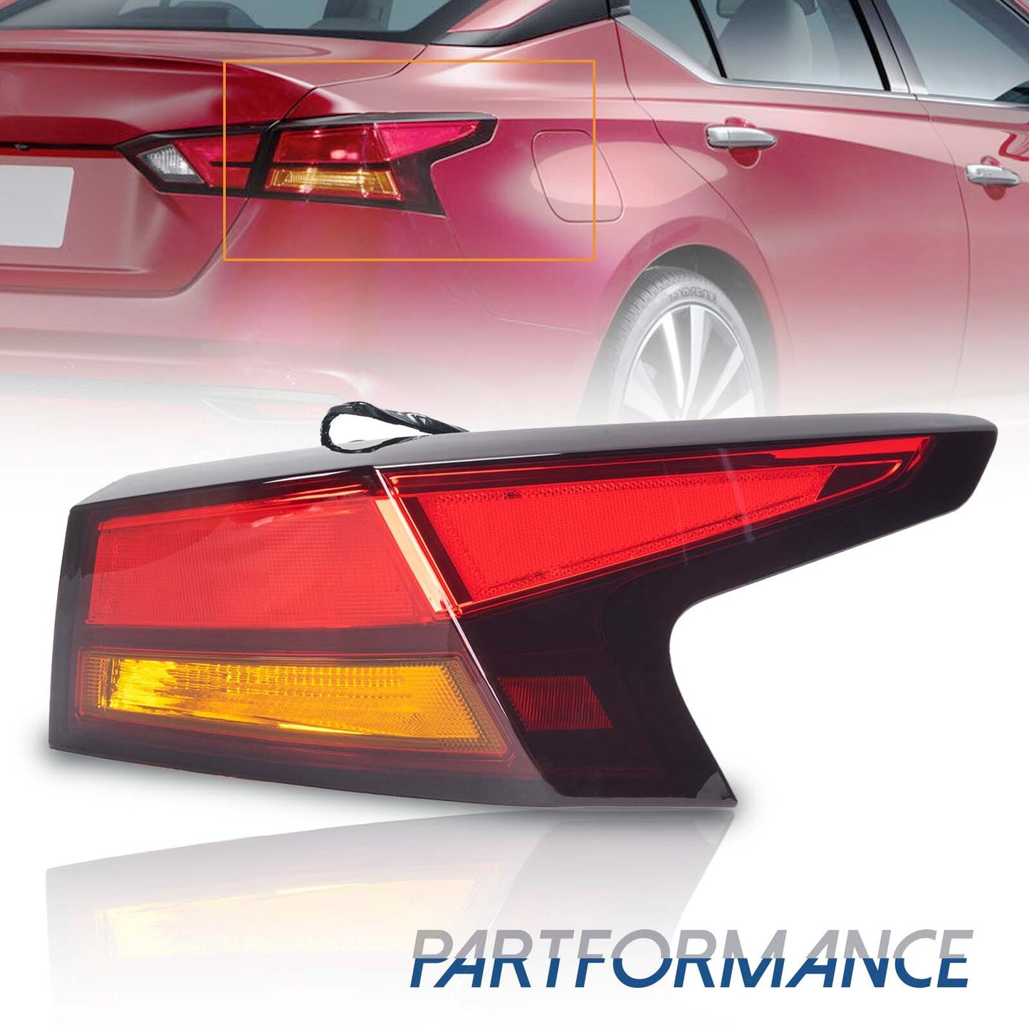 Applicable to the right outer taillight assembly for 2019-2022 for Nissan Altima.