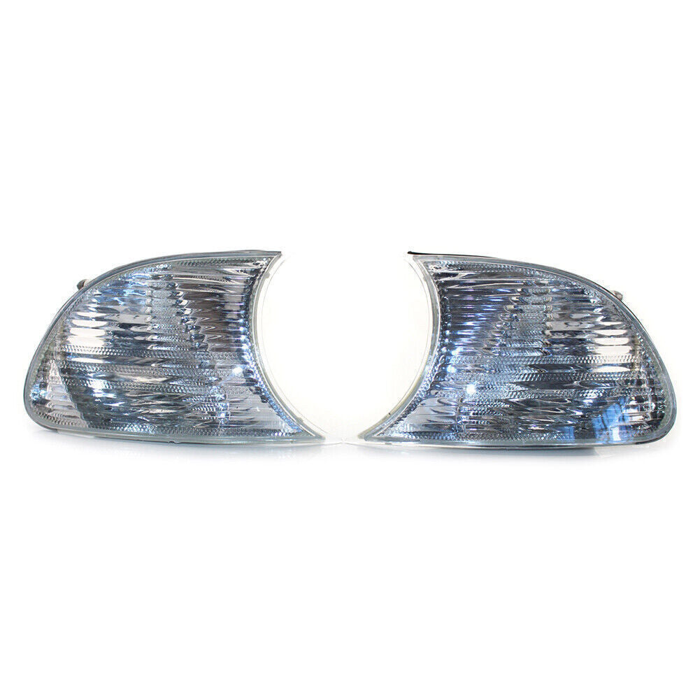2PCS Corner Light Clear Lens Left Right Fit for BMW E46 3-Series 2DR 2000-2001