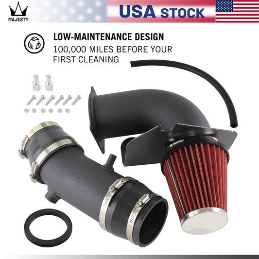 Cold Air Intake System + Filter For 1994-1995 for Ford for Mustang 5.0L V8 Black