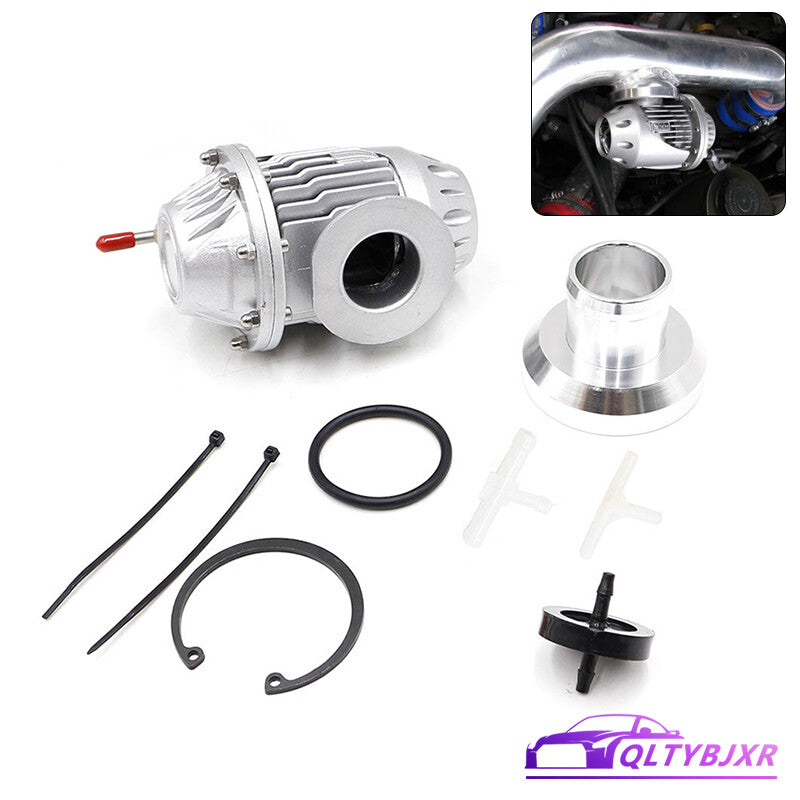 Silver Turbo Blow Off Valve For HKS2 SQV2 Pull-Type Aluminum SSQV BOV w/Adapter