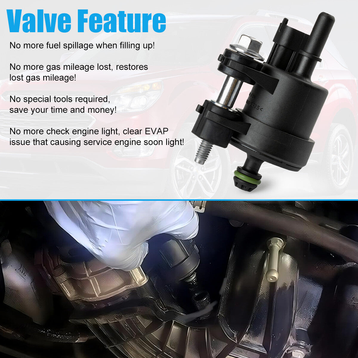 for Buick for Cadillac for Chevrolet Traverse EVAP Vapor Canister Purge Solenoid Valve