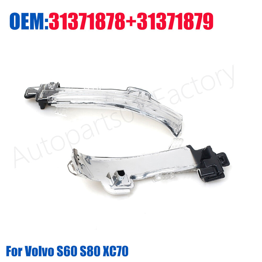 Pair of Left+Right Wing Mirror Indicator Replacement for Volvo S60 S80 XC70