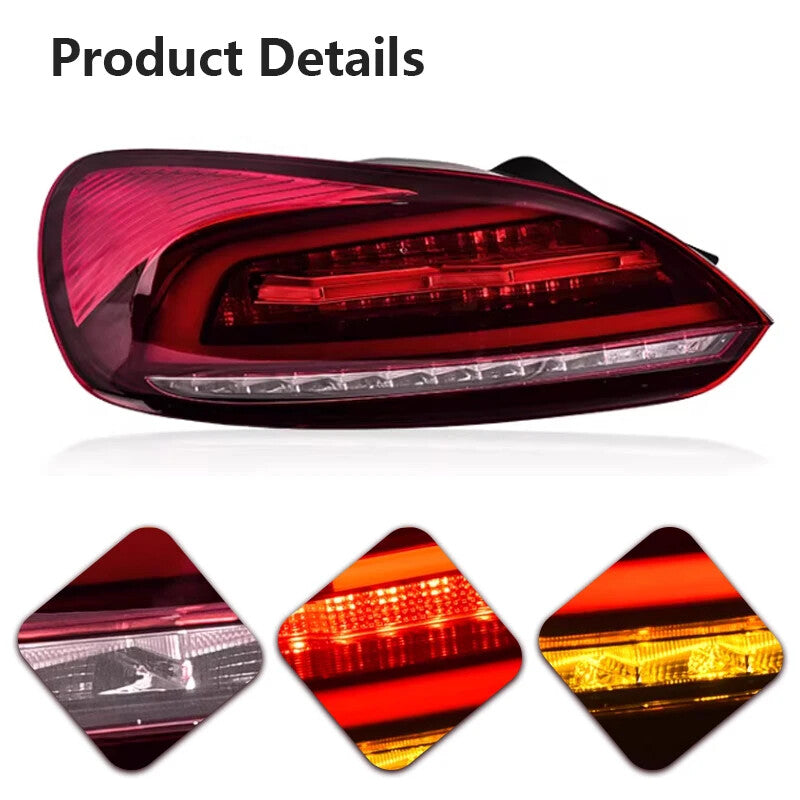 LeftRight Side LED DRL TailLights Rear Light for VW Scirocco 2009-2014