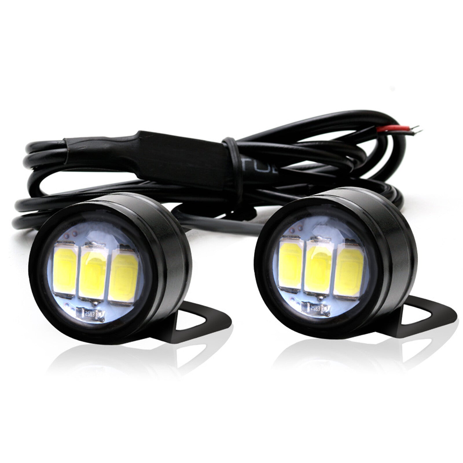 Motorcycle Headlight Spotlight Daytime Light Driving Fog Lamps White LED Light