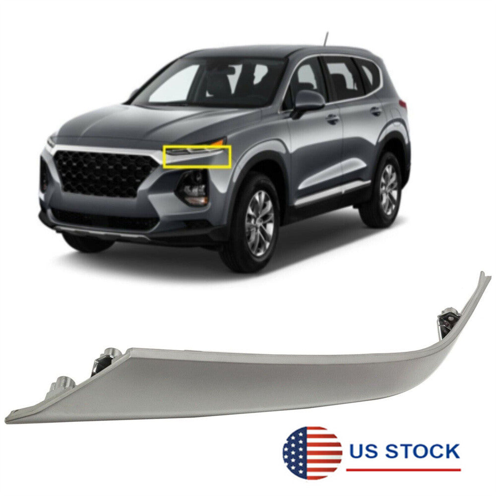 1¡Á Front Headlight Molding Left Driver Side for Hyundai Santa Fe Sport 2019 2020