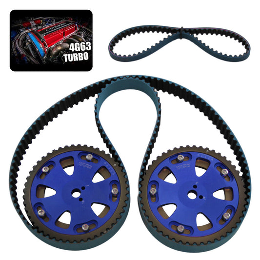 Cam Gear For Lancer EVO 1-9 Eclipse 4G63 Blue + Racing Timing Belt + Balance