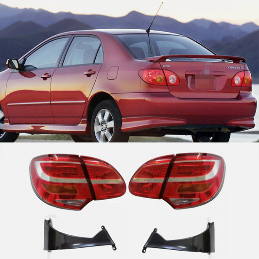 LED taillights in red/clear and with cover base suitable for 2003-08 for Toyota for Corolla ZRE120