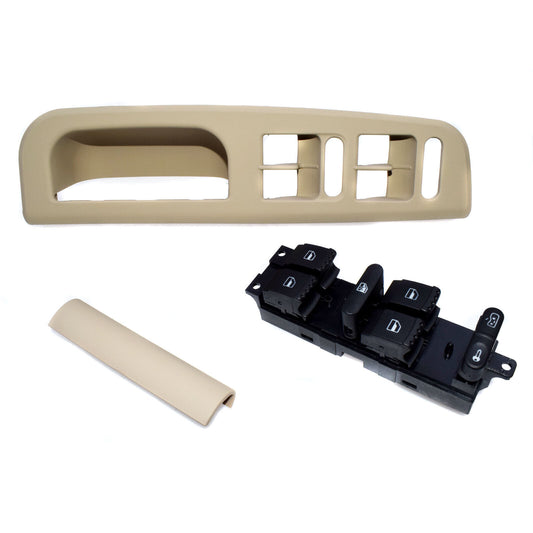for VW MK4 Beige Master Window Switch Control Panel Trim Bezel Switch 3pcs New