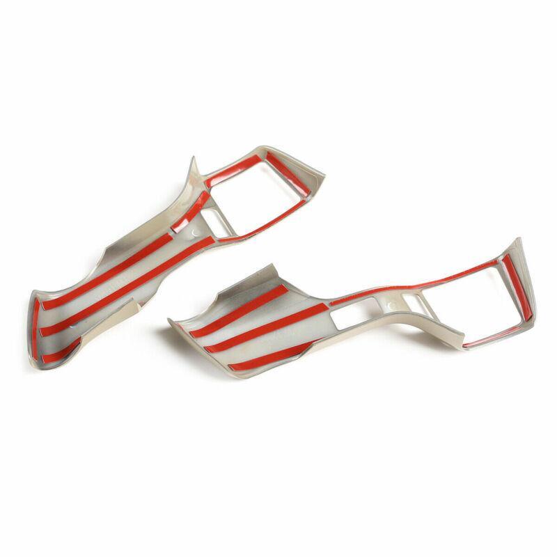 Grey Painted Steering Wheel Button Frame Trim 2pcs for Toyota Tacoma 2016-2021