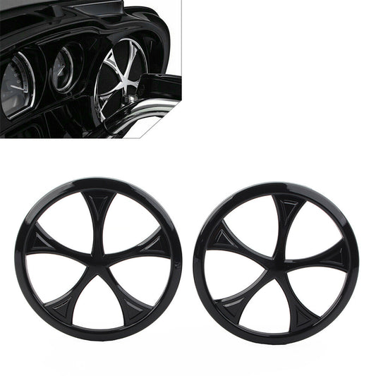 for Harley Trike Tri Glide Ultra Classic Front Speaker Grill Trim Cover Black