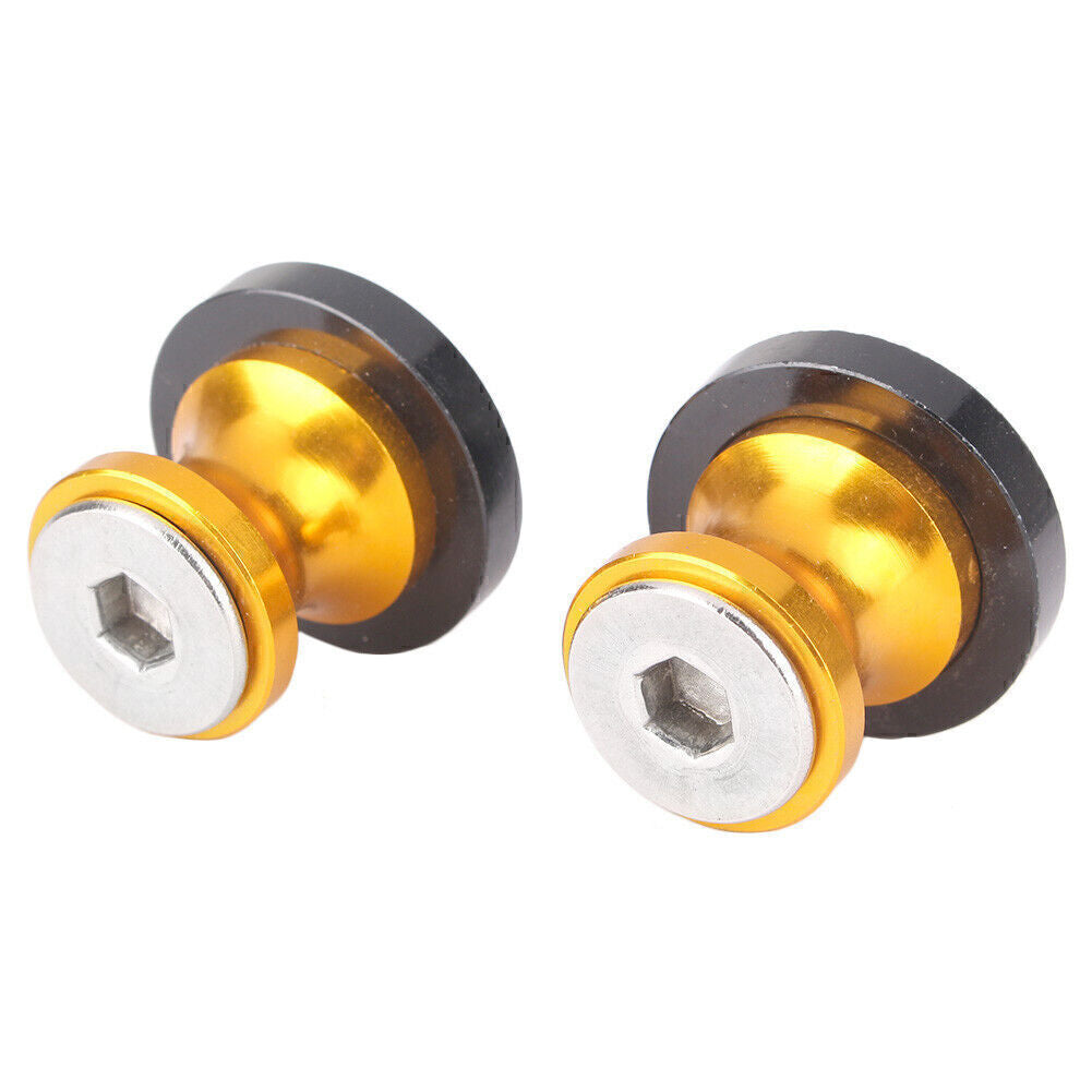 for YAMAHA MT-09 MT-10 FZ09 Gold 10mm Screws Sliders Swingarm Spools Slider