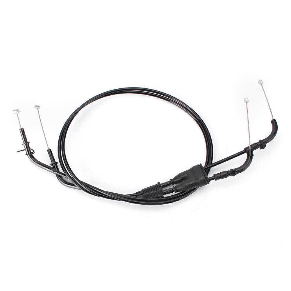 for Kawasaki ZX6R/ZX600P 2007 08 Moto Steel Throttle Cable Wire Line Black